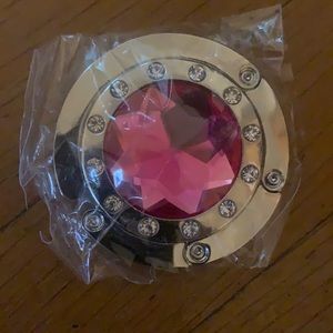 Pink stone purse hanger